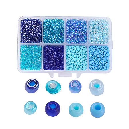 1 Box 8/0 Glass Seed Beads Round  Loose Spacer Beads SEED-X0050-3mm-06-1
