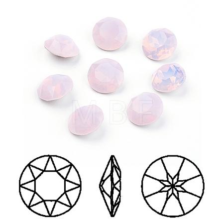 Pointed Back & Back Plated K9 Glass Rhinestone Cabochons RGLA-J012-10mm-395-1