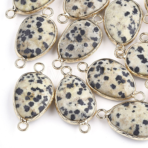 Natural Dalmatian Jasper Links connectors X-G-S344-02H-1