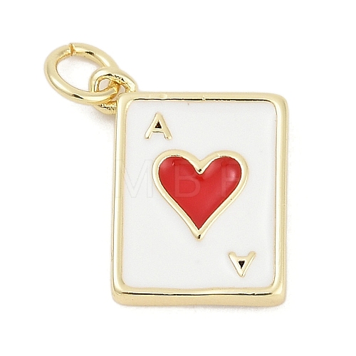 Brass Enamel Charms KK-G522-44G-02-1