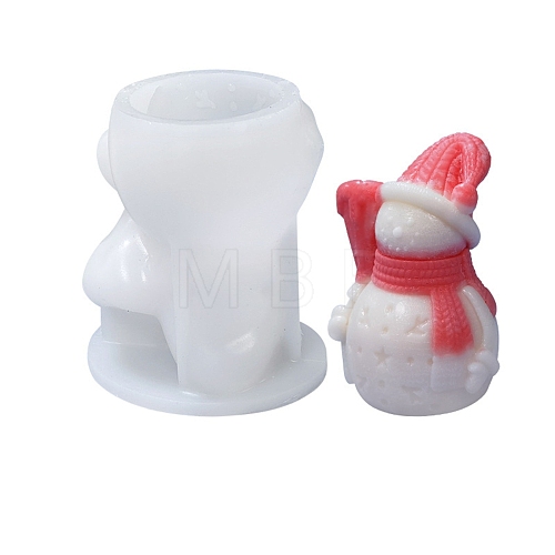 3D Christmas Snowman DIY Candle Silicone Molds CAND-B002-06-1