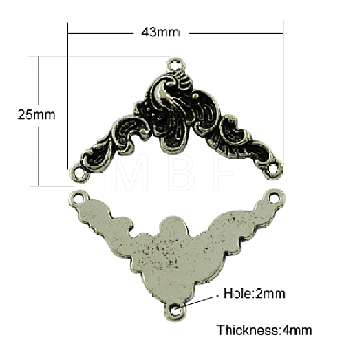 Tibetan Style Alloy Chandelier Component Links TIBEB-A124550-AS-LF-1