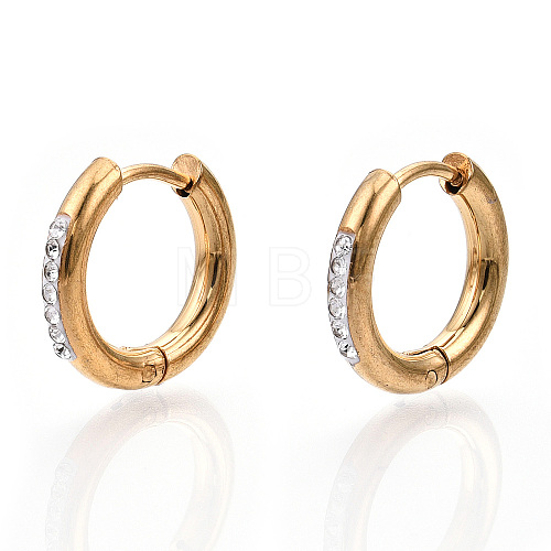 201 Stainless Steel Huggie Hoop Earrings STAS-S079-162B-G-1