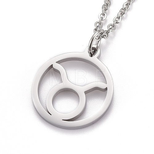 304 Stainless Steel Pendant Necklaces NJEW-Z004-05P-1