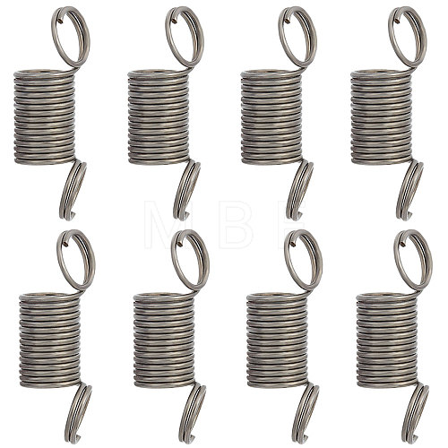 150Pcs Iron Spring Bead Clamps for Beading Jewelry Making FIND-SC0004-31-1