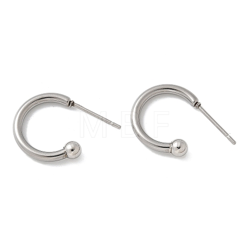 201 Stainless Steel Stud Earring STAS-C117-06A-P-1