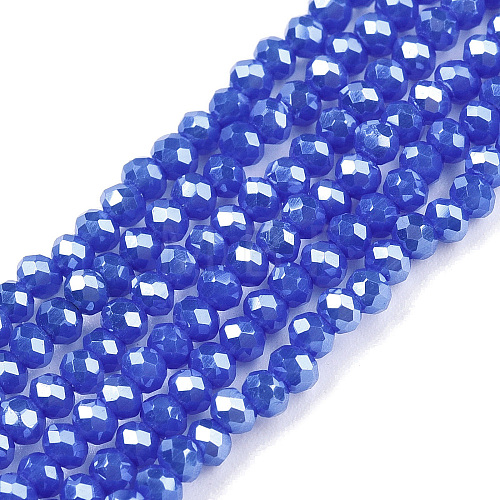 Electroplate Glass Beads Strands EGLA-A044-P1mm-A32-1