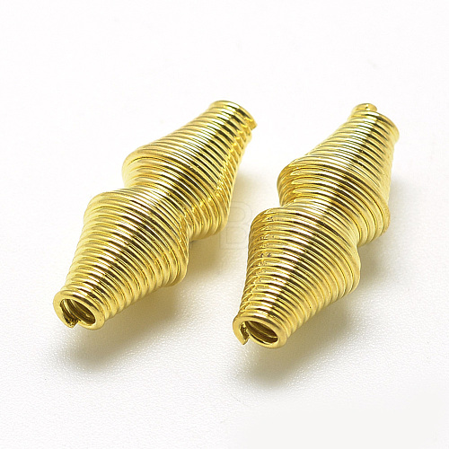 Plated Iron Spring Beads IFIN-S696-104G-1