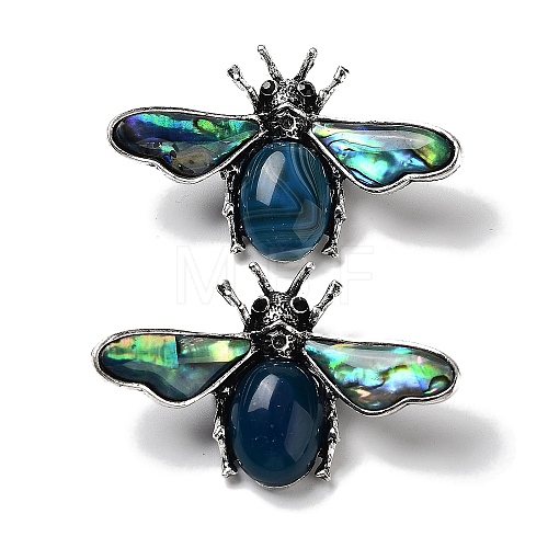 Tibetan Style Alloy Insect Brooches JEWB-A021-03AS-08-1