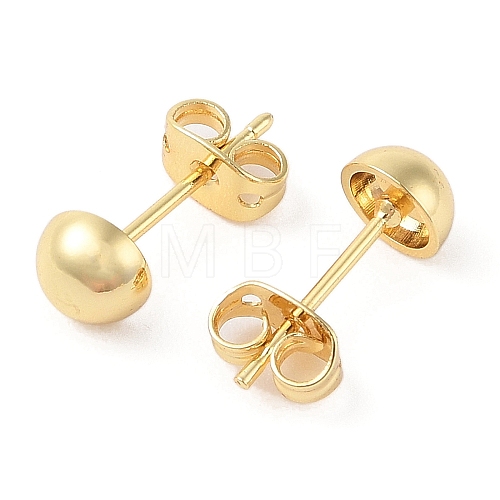 Rack Plating Brass Stud Earrings for Women EJEW-G394-18B-G-1