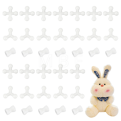 Olycraft 36Pcs 3 Styles Plastic Doll Joints KY-OC0001-35-1