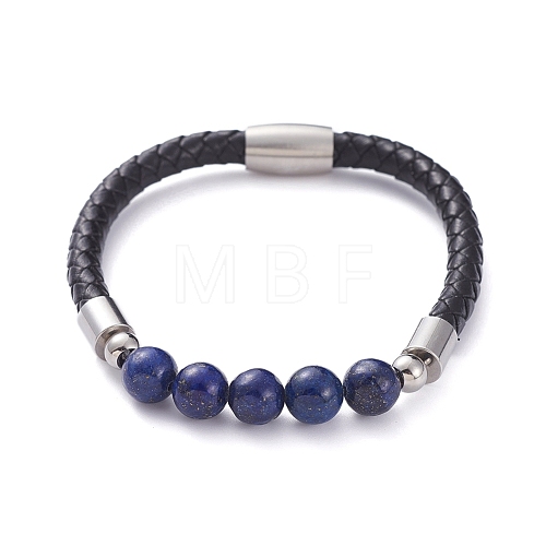Unisex Leather Cord Bracelets BJEW-JB04852-03-1
