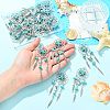 16Pcs 8 Styles Alloy & Synthetic Turquoise Pendants PALLOY-CJ00194-4