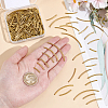 240Pcs 6 Style Brass Curved Tube Beads KK-GA0001-81-3