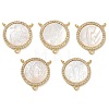 Brass Micro Pave Clear Cubic Zirconia Chandelier Component Links CU-CBA5585-03G-1