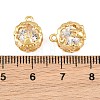 Brass Pave Clear Cubic Zirconia Charms CU-CBA2E4B-05G-3