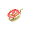 Brass Enamel Pendants KK-K400-20G-04-2