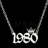 Crown Birth Year 201 Stainless Steel Pendant Necklaces for Women FS-WG4E8F2-41-1