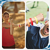 50Pcs 5 Colors PVC Disposable Wristbands BJEW-GF0001-42-5