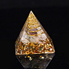 Orgonite Pyramid Resin Display Decorations G-PW0005-05B-1