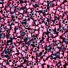 Spray Painted Picasso Cylinder Glass Seed Beads GLAA-T028-12A-01-2