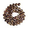 Electroplate Glass Beads Strands X-EGLA-Q128-04A-FP05-2