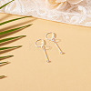 Brass Leverback Earring Findings EJEW-TAC00033-6