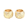 Brass Micro Pave Clear Cubic Zirconia European Beads KK-B186-23G-1