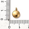 304 Stainless Steel Black Enamel Charms STAS-R009-01G-E-3