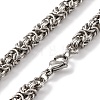 201 Stainless Steel Rope  Chain Necklace NJEW-F222-16P-2