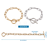 304 Stainless Steel Paperclip Chain Bracelets BJEW-TA0003-04-16
