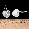 Natural Quartz Crystal & 304 Stainless Steel Hoop Earrings for Women EJEW-G475-05P-02-5