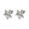 304 Stainless Steel Stud Earring Findings STAS-L024-003P-09-1