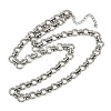 304 Stainless Steel Ring Link Chain Necklaces NJEW-H072-02B-P-4