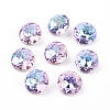 Pointed Back & Back Plated Glass Rhinestone Cabochons LS-RGLA-J012-10mm-001VL-1