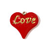 Valentine's Day 304 Stainless Steel Enamel Pendants STAS-OY008-05G-1