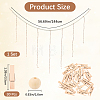 Wall Hanging Photo Display with Wooden Beads Garland AJEW-WH20011-54D-2