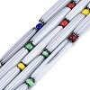 Handmade Millefiori Glass Lampwork Strip Beads Strands LA-N047-01I-1