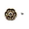 1-Hole Alloy & Turquoise Buttons PALLOY-WH0092-16A-AB-2