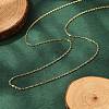 Ion Plating(IP) 304 Stainless Steel Cable Chain Necklaces LS-NJEW-P248-01G-1