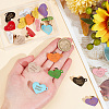 GOMAKERER 10Pcs 10 Colors Dopamine Color Series Heart with Word Spray Painted Alloy Adjustable Jean Button Pins FIND-GO0001-45-3