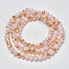 Electroplate Glass Beads Strands X-EGLA-A034-J4mm-K03-2