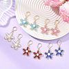 Brass Seed Glass Beads Leverback Earrings EJEW-MZ00759-1