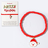 Christmas 304 Stainless Steel Enamel Charm Bracelets LB4238-8-1