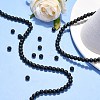 Synthetic Black Stone Beads Strands X-G-G508-6MM-5