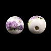 Floral Printed Porcelain Beads X-PORC-Q199-12mm-01-4