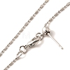 1mm Rack Plating Brass Column Link Chain Adjustable Slider Necklaces for Women Men MAK-L044-54P-2