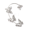 Butterfly Crystal Rhinestone Cuff Earrings for Girl Women Gift EJEW-F275-01A-P-2