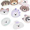 9Pcs 9 Styles Cartoon Dog Acrylic Brooch JEWB-TA0001-38-3
