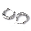 304 Stainless Steel Twist Round Hoop Earrings for Women EJEW-I284-06P-2